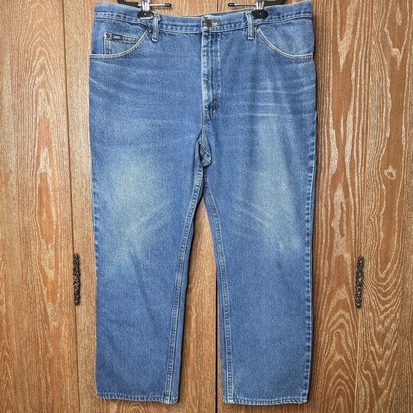 Lee Other - Lee Men Regular Fit 42x30 Denim Jeans Blue Straight Leg Cotton Heavy Weight